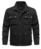 Quilted Lined Multi Pocket Field Jacket for Men | Casual Wear