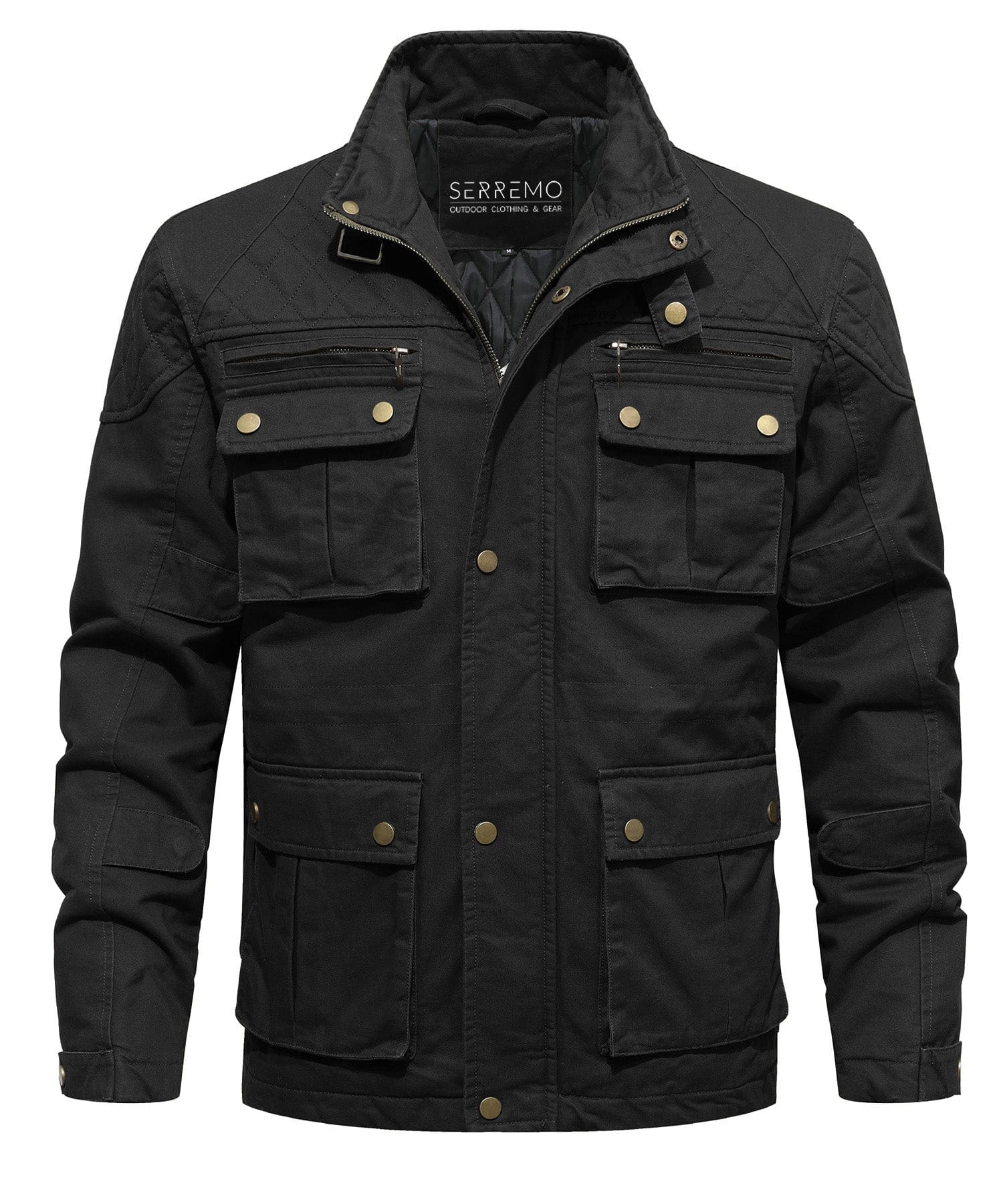 Quilted Lined Multi Pocket Field Jacket for Men | Casual Wear