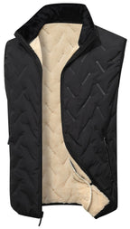 High Collar Longline Quilted Vest for Men | Cold Weather Layering