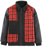 Diamond Quilted Corduroy Collar Zip Bomber Jacket for Men | Layering