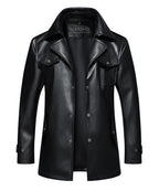 Multi Pocket PU Leather Utility Jacket for Men | Everyday Wear