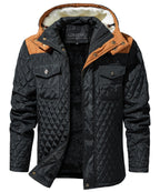 Sherpa Lined Hooded Quilted Winter Jacket for Men | Outdoor Wear
