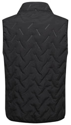High Collar Longline Quilted Vest for Men | Cold Weather Layering