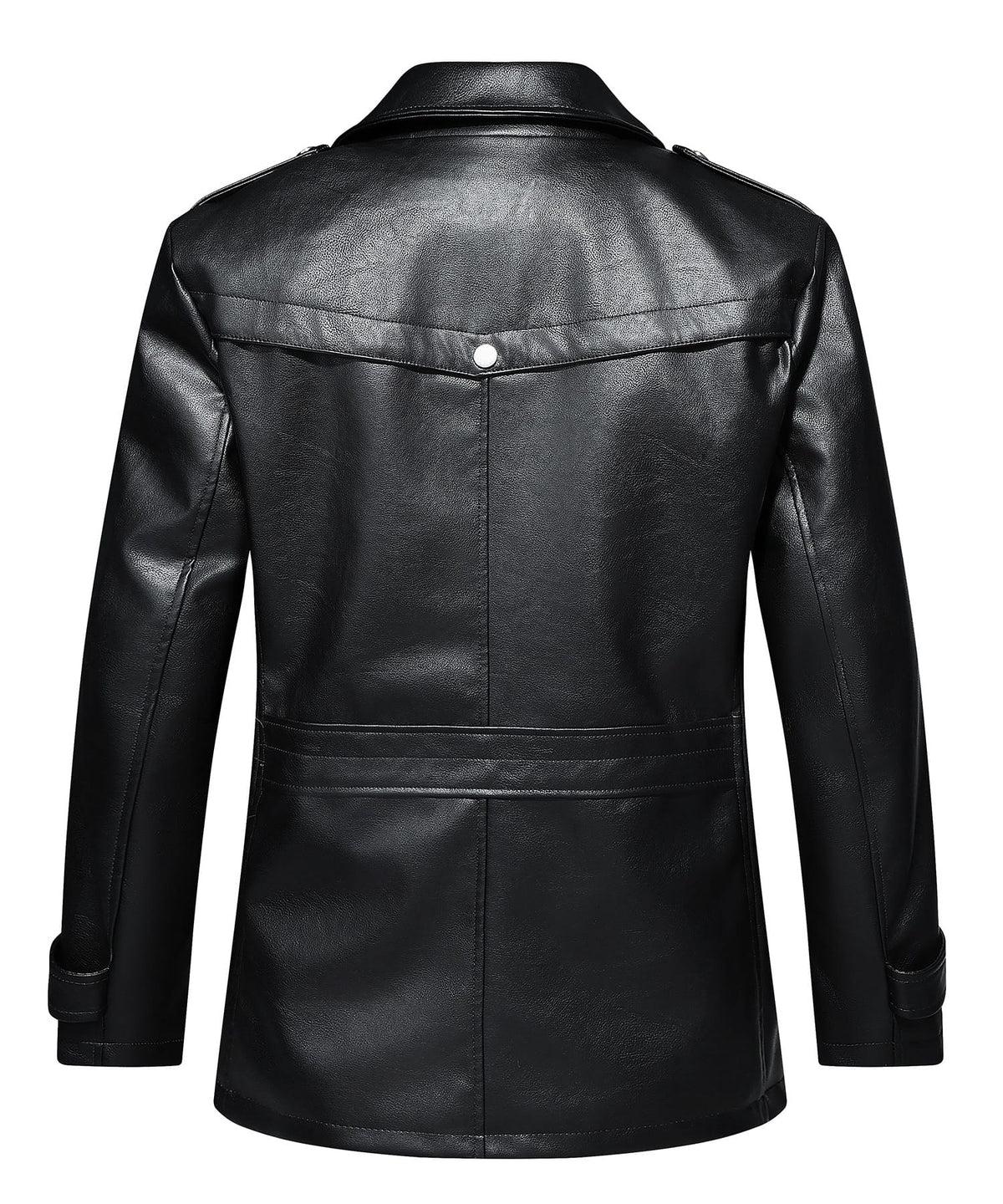 Multi Pocket PU Leather Utility Jacket for Men | Everyday Wear
