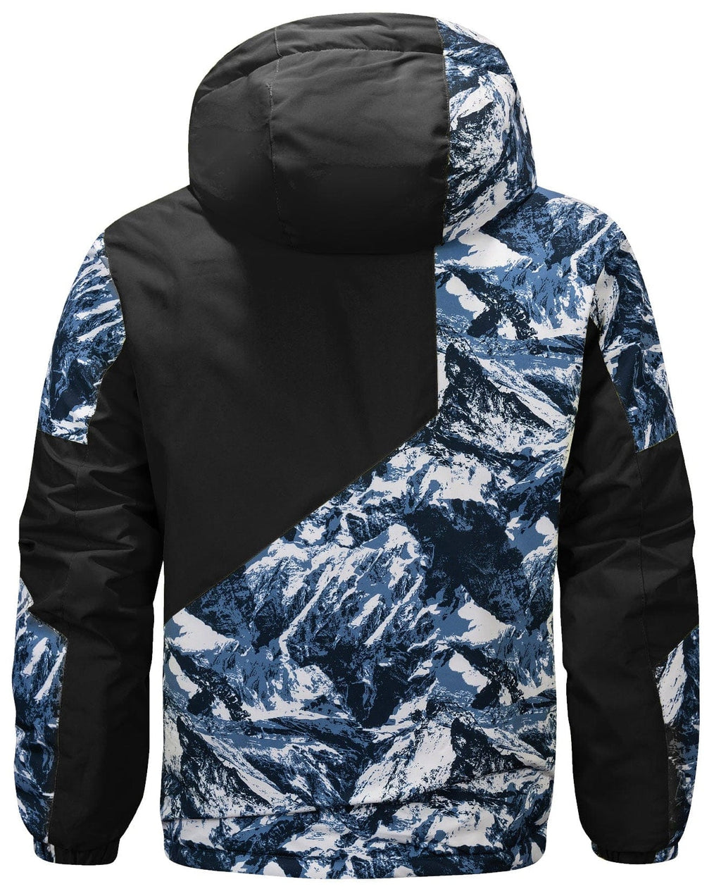 Glacier Print Insulated Hooded Winter Jacket for Men | Outdoor Wear
