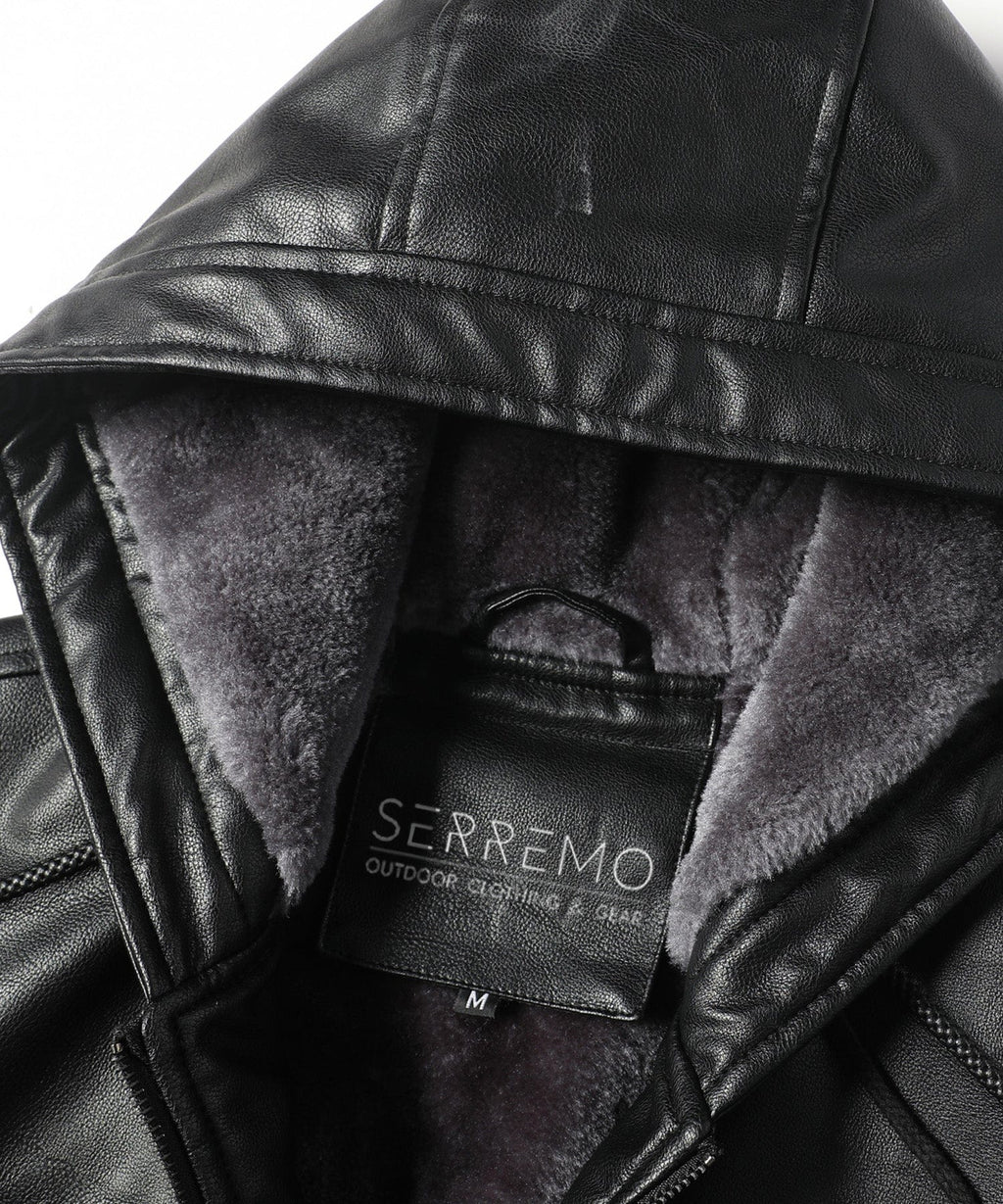 Plaid Lined PU Leather Jacket for Men | Casual Wear