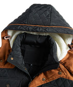 Sherpa Lined Hooded Quilted Winter Jacket for Men | Outdoor Wear