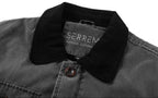 Corduroy Collar Multi Pocket Canvas Utility Jacket for Men | Casual Wear