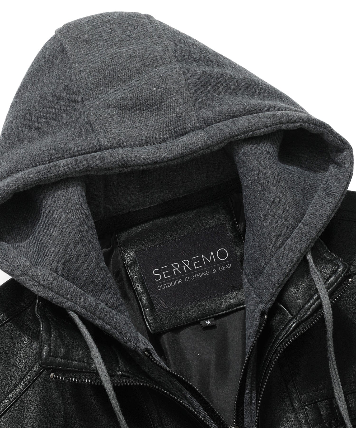 Removable Hood PU Leather Bomber Jacket for Men | Casual Wear