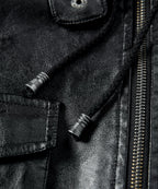 Removable Hood Quilted Lined PU Leather Jacket for Men | Casual Wear