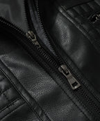 Removable Hood PU Leather Bomber Jacket for Men | Casual Wear