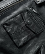 Removable Hood Quilted Lined PU Leather Jacket for Men | Casual Wear