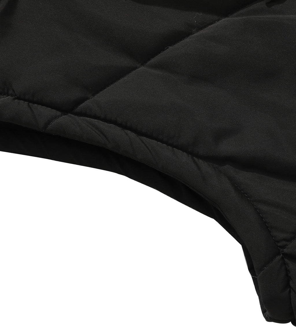 Hooded Longline Quilted Vest with Zip Pockets for Men | Urban Layering