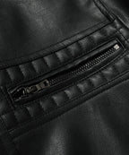 Removable Hood PU Leather Bomber Jacket for Men | Casual Wear