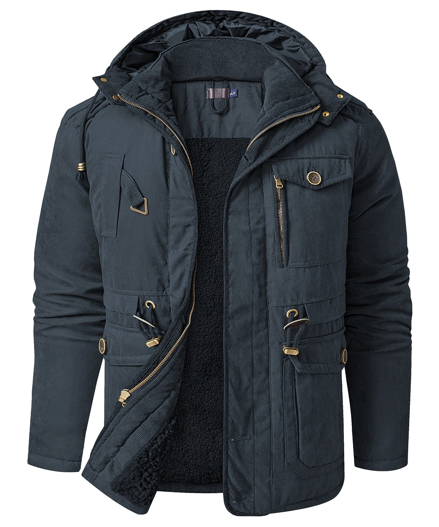 Heavyweight Fleece Lined Hooded Work Jacket for Men | Cold Weather