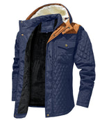 Sherpa Lined Hooded Quilted Winter Jacket for Men | Outdoor Wear