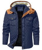 Sherpa Lined Hooded Quilted Winter Jacket for Men | Outdoor Wear