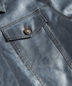 Button Front Chest Pocket PU Leather Jacket for Men | Everyday Wear