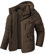 Heavyweight Fleece Lined Hooded Work Jacket for Men | Cold Weather