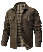 Flannel Lined Dual Chest Pocket Jacket for Men | Multi-Season Wear