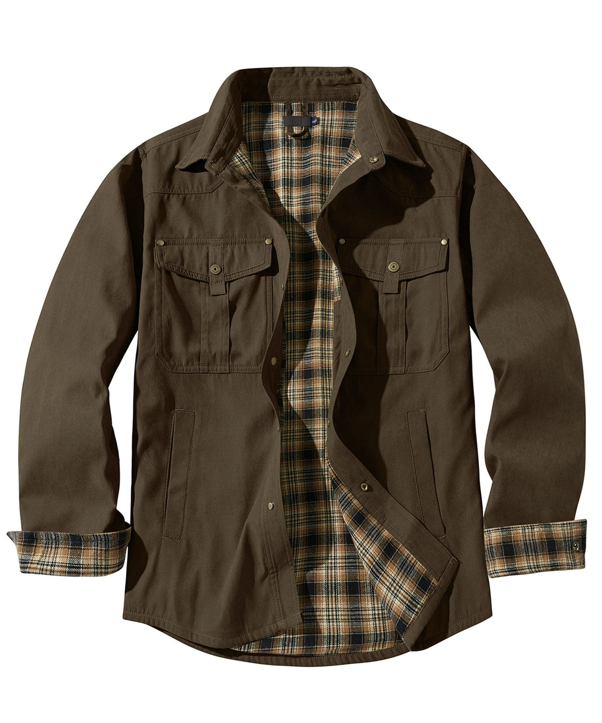Flannel Lined Dual Chest Pocket Jacket for Men | Multi-Season Wear