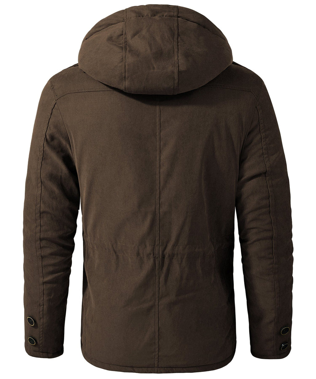Heavyweight Fleece Lined Hooded Work Jacket for Men | Cold Weather