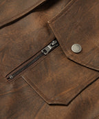 Multi Pocket PU Leather Utility Jacket for Men | Everyday Wear