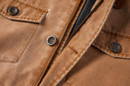 Corduroy Collar Multi Pocket Canvas Utility Jacket for Men | Casual Wear