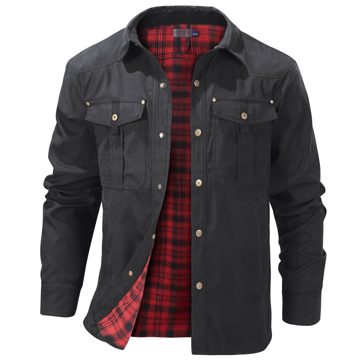 Flannel Lined Dual Chest Pocket Jacket for Men | Multi-Season Wear