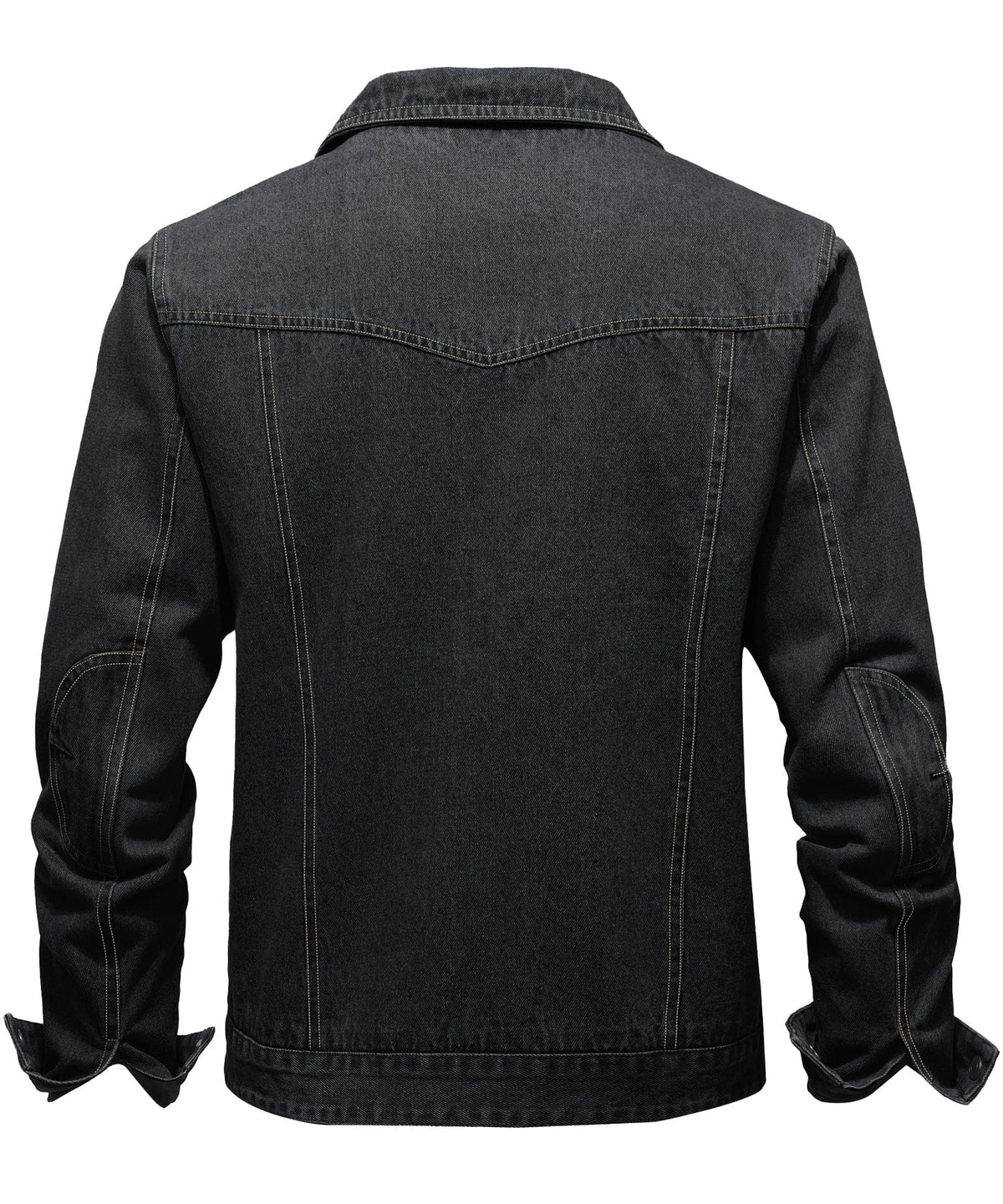Flannel Lined Button Front Denim Shirt Jacket for Men | Cool Weather