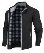 Flannel Lined Full Zip Sweater for Men | Cold Weather Layering