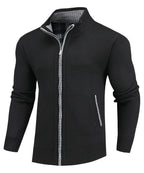 Flannel Lined Full Zip Sweater for Men | Cold Weather Layering