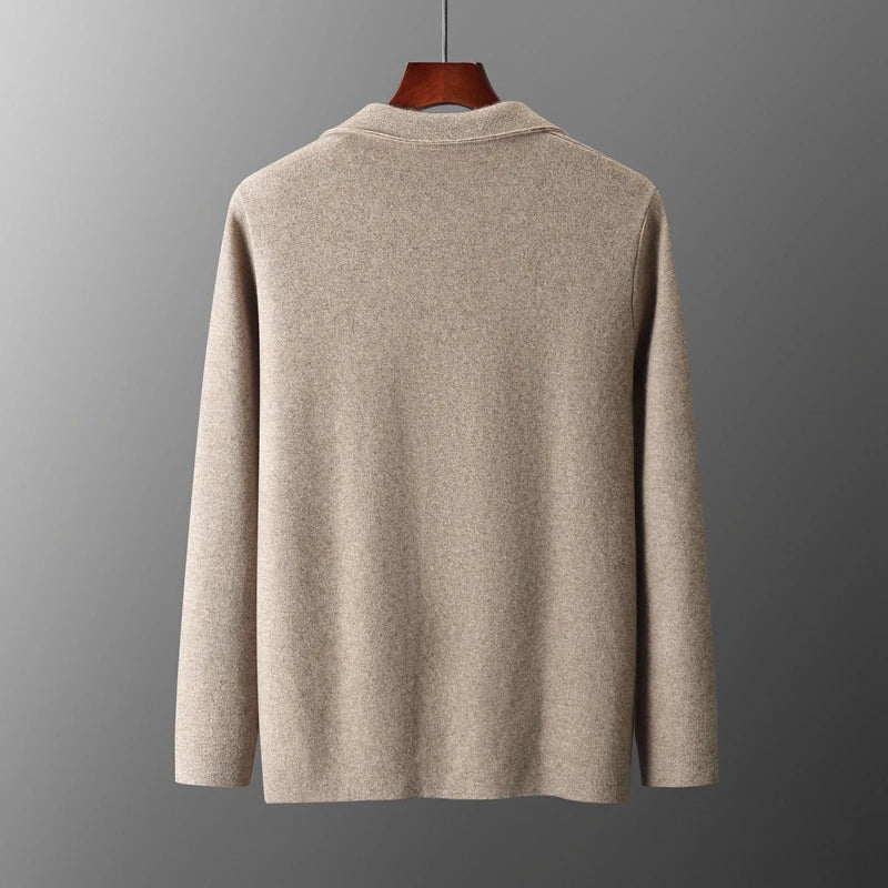 Merino Wool Knit Blazer Cardigan for Men | Office and Casual Wear