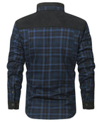 Snap Front Faux Fur Lined Flannel Jacket for Men | Winter Outerwear