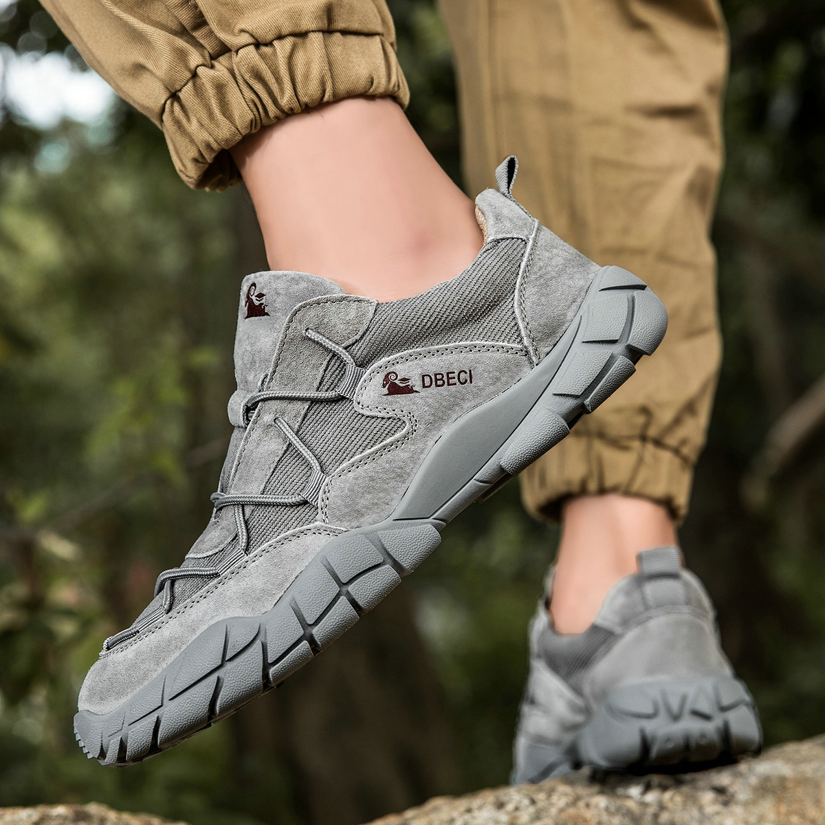 Suede and Mesh Trail Sneakers for Men | Outdoor and Urban Wear