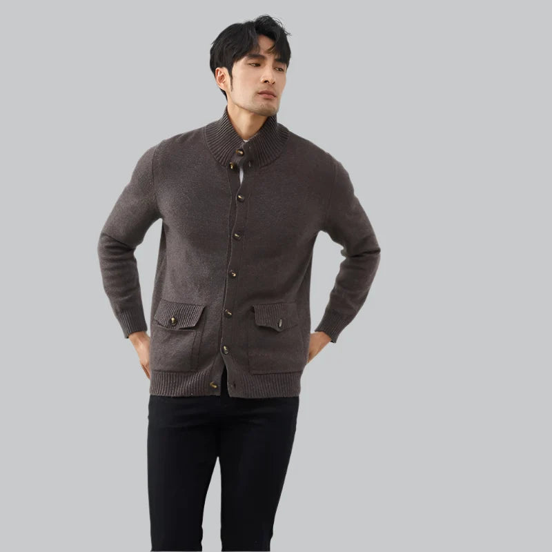 Cashmere Button Up Cardigan for Men | Autumn and Winter Wear