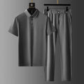 Button Up Polo Shirt and Tailored Trouser Set for Men | Smart Casual Wear