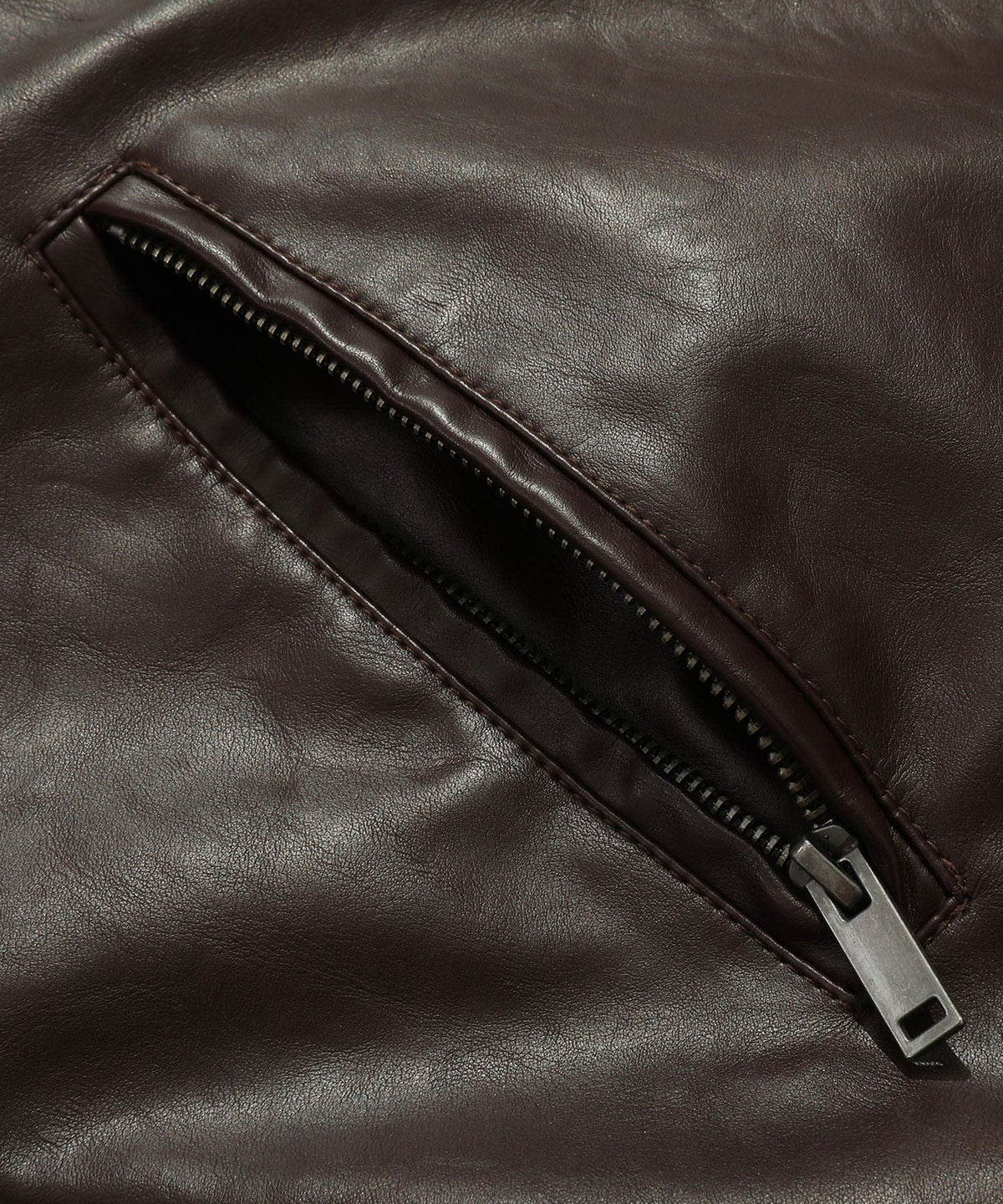 Coffee Brown PU Leather Zip Up Jacket for Men | Casual Wear