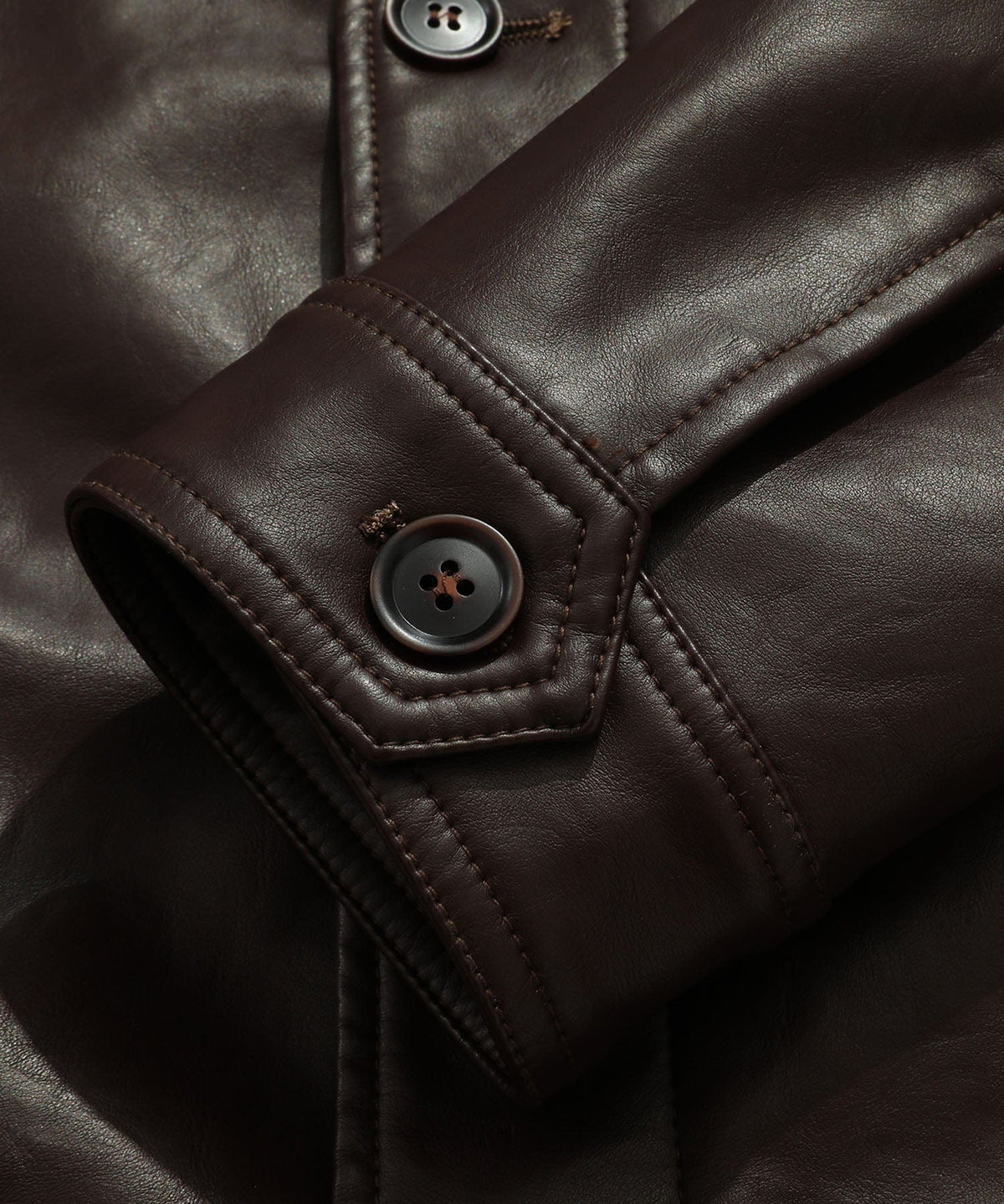 Coffee Brown PU Leather Zip Up Jacket for Men | Casual Wear