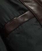 Coffee Brown PU Leather Zip Up Jacket for Men | Casual Wear
