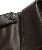 Coffee Brown PU Leather Zip Up Jacket for Men | Casual Wear