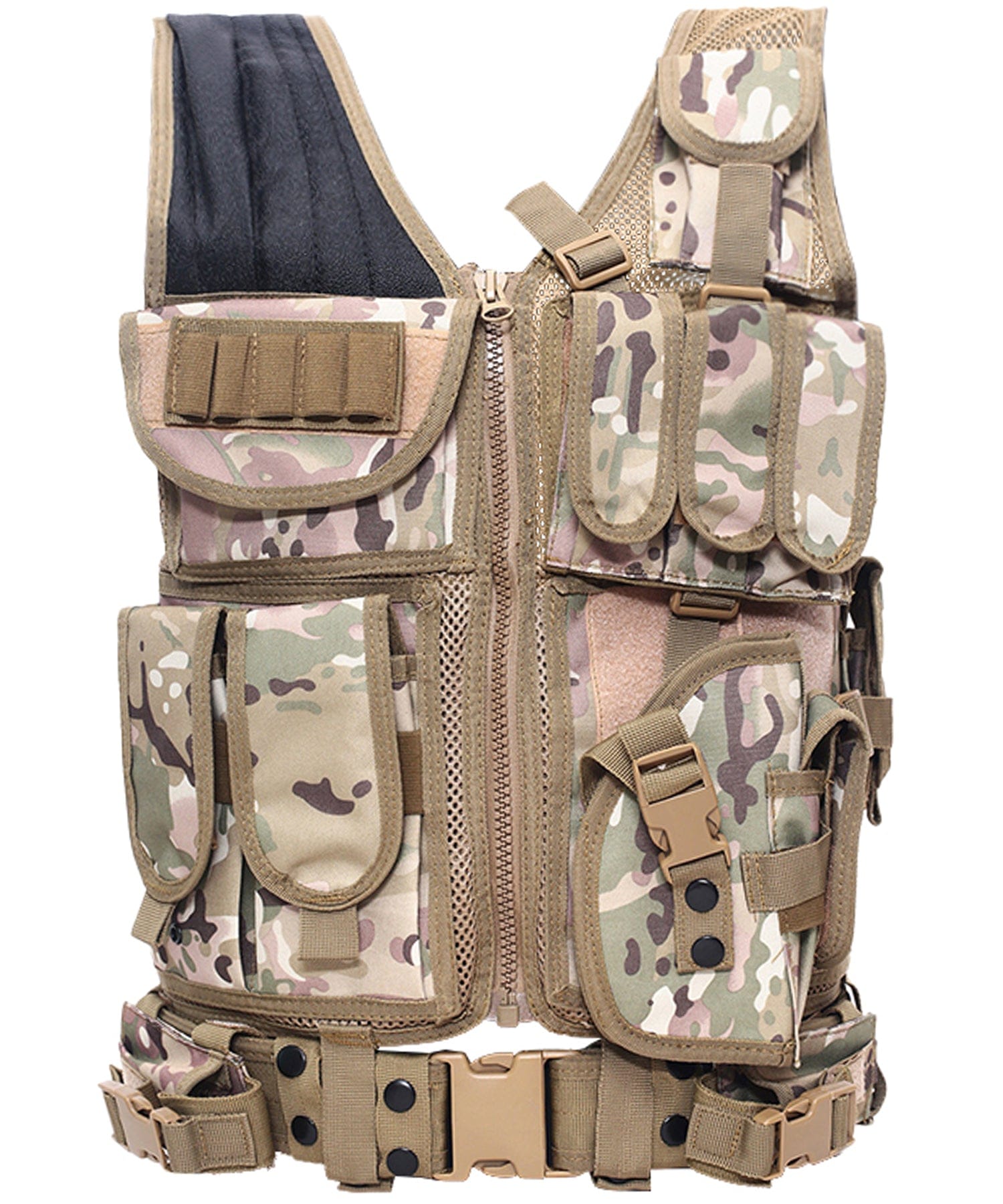 Adjustable Strap Multi Pocket Tactical Vest for Men | Outdoor Use