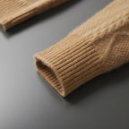 Cable Knit Cashmere Turtleneck Sweater for Men | Winter Layering