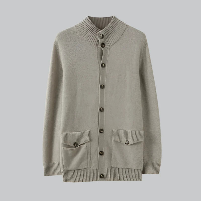 Cashmere Button Up Cardigan for Men | Autumn and Winter Wear