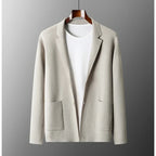 Merino Wool Knit Blazer Cardigan for Men | Office and Casual Wear