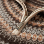 Fair Isle Yoke Quarter Zip Cashmere Blend Sweater for Men | Winter Layering