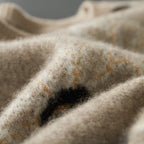 Floral Pattern Cashmere Blend Knit Sweater for Men | Casual Wear