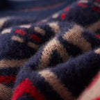 Jacquard Diamond Pattern Cashmere Blend Sweater for Men | Casual Wear