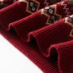 Jacquard Cashmere Blend Half Turtleneck Sweater for Men | Smart Casual Wear