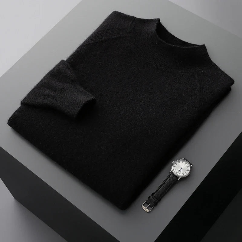 Himalayan Cashmere Crewneck Sweater for Men | Business and Casual Wear